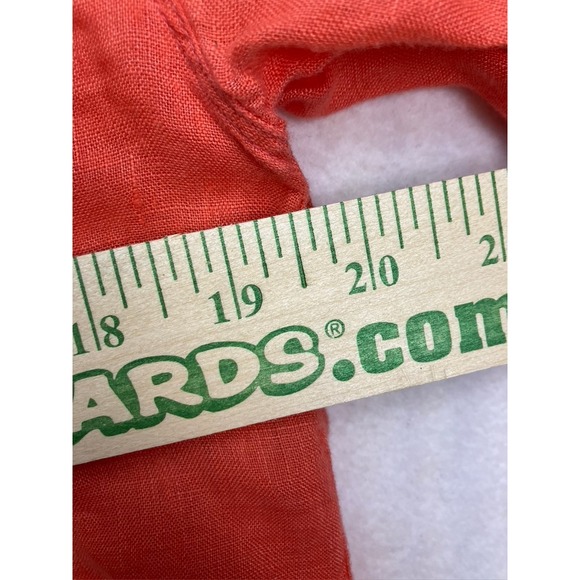 Banana Republic Womens Orange 100% Irish Linen Button Down Shirt Size S - Picture 5 of 9